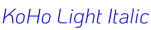 KoHo Light Italic Schriftart